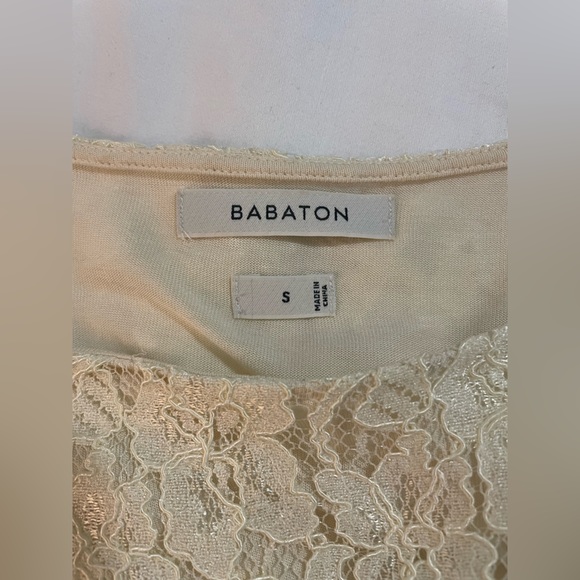 Aritzia size US S cream coloured lace crop top - Picture 3 of 7